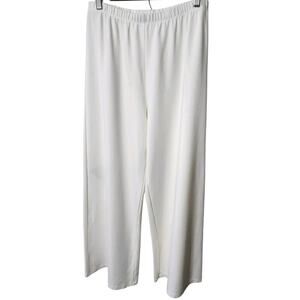 Bryn Walker Women’s Wide Leg Pull On Pant Ivory White (L)